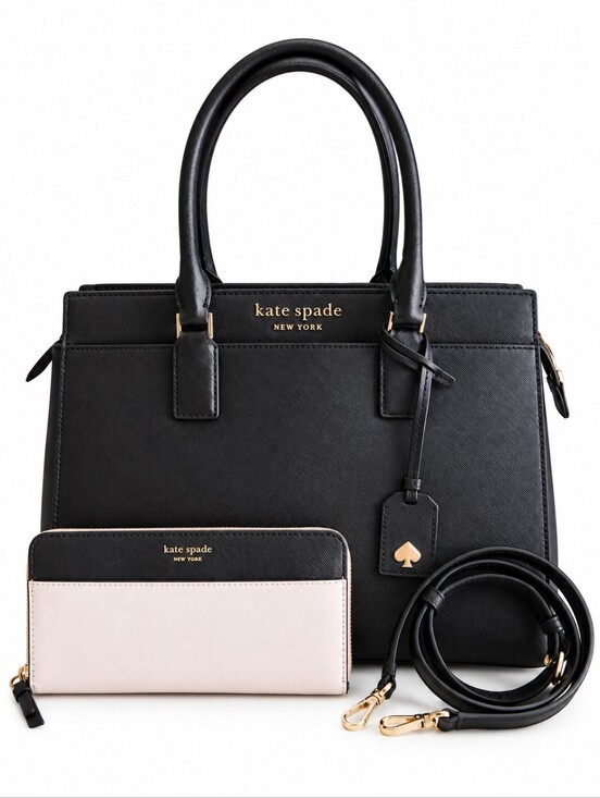 kate spade Handbags - Kate Spade Cameron Large SaffianoLeather Satchel + Wallet Set